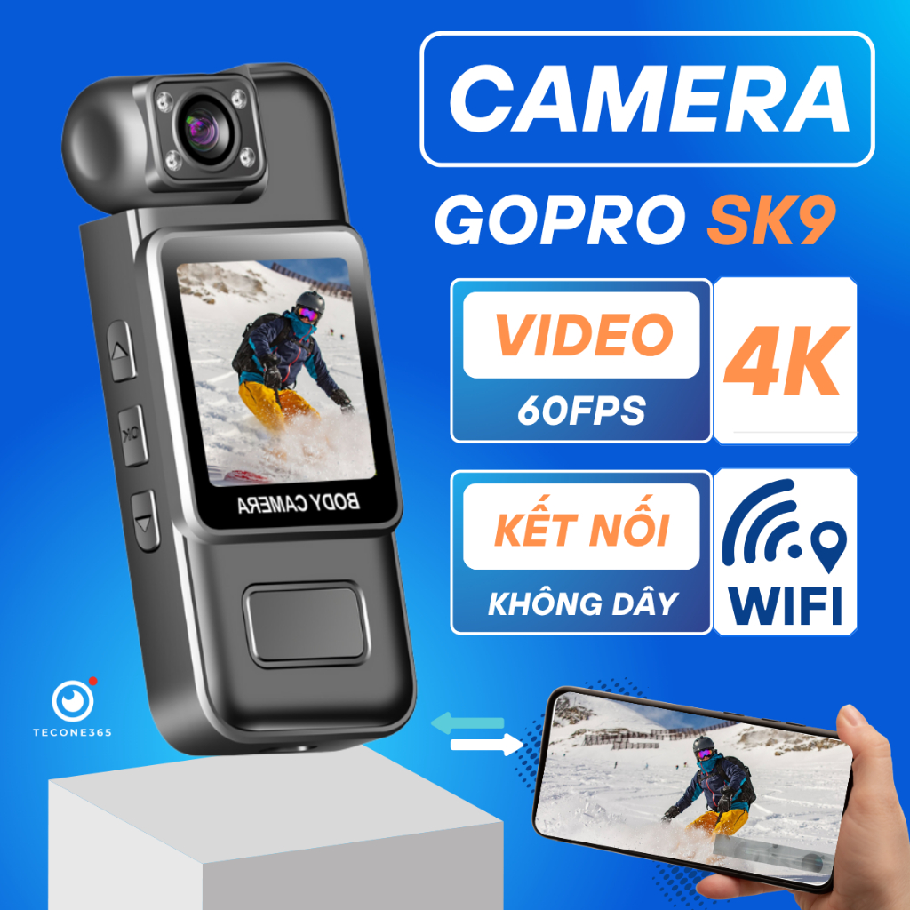 Cam Hành Trình Xe Máy,Cầm Tay Quay Video,Video 4K-60fps - Máy Quay Hành Trình Mini Chống Rung ois