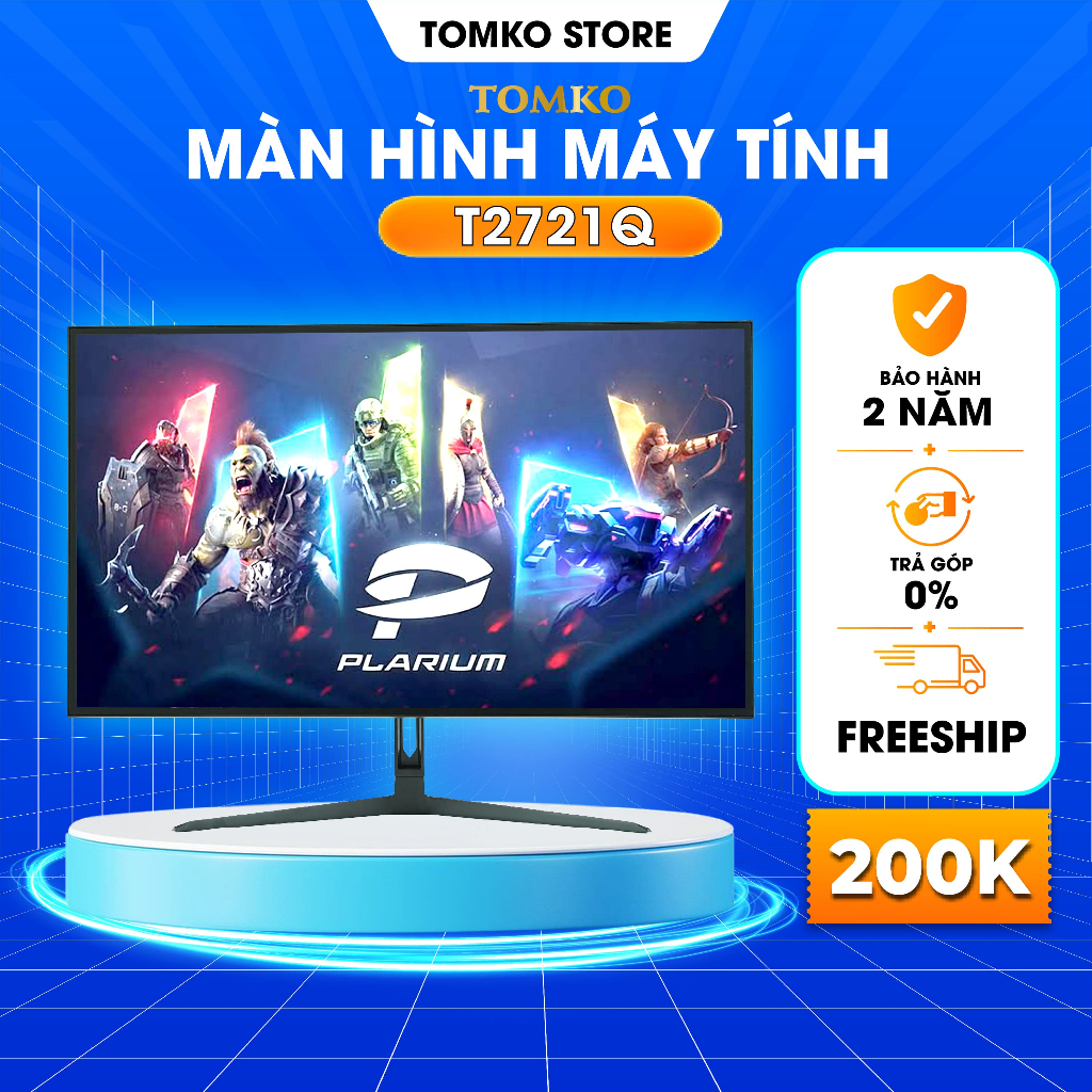 Màn hình máy tính 27 inch Tomko T2721Q 2K IPS 75 Hz Full viền Màn Hình PC, Màn Hình 2K, Màn Hình Giá