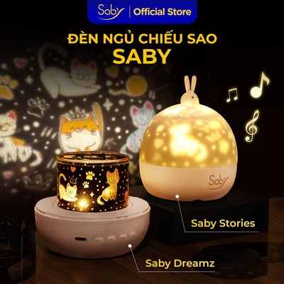 Đèn ngủ chiếu sao Saby hình Mèo Vương Miện,loa bluetooth đèn chiếu trần 3D pin sạc,xoay 360 độ,BH 12m