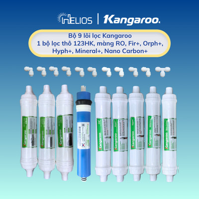Trọn bộ 9 lõi lọc nước Kangaroo Hydrogen dành cho máy RO ..HK+RO50+5 Khoáng Hydrogen