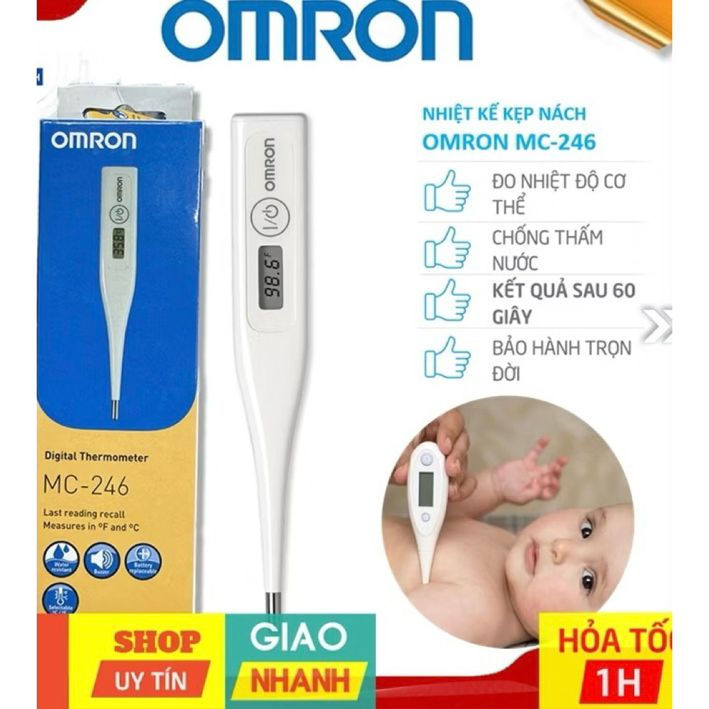 Nhiệt kế điện tử kẹp nách Omron MC-246