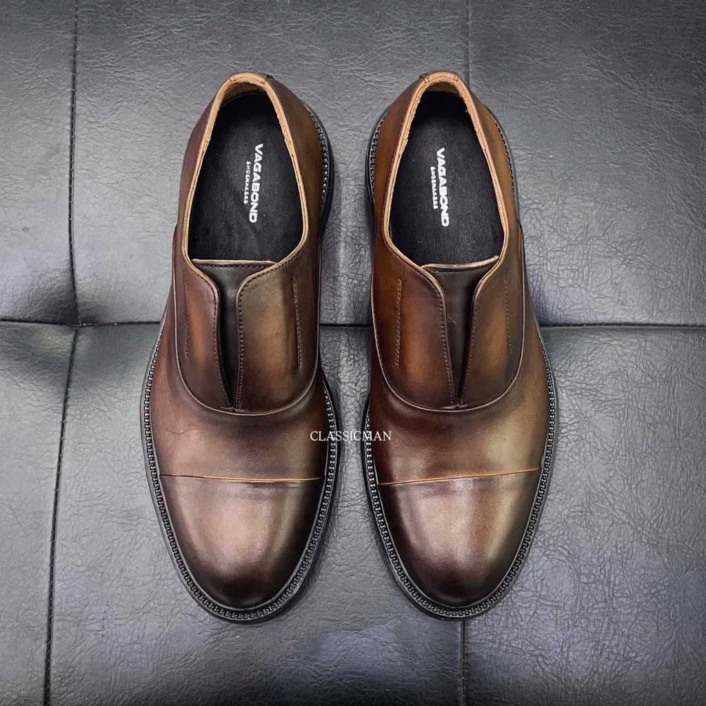 [GIÀY OXFORD] KING OXFORD không dây patina, giày tây công sở hiện đại, giày cưới nam