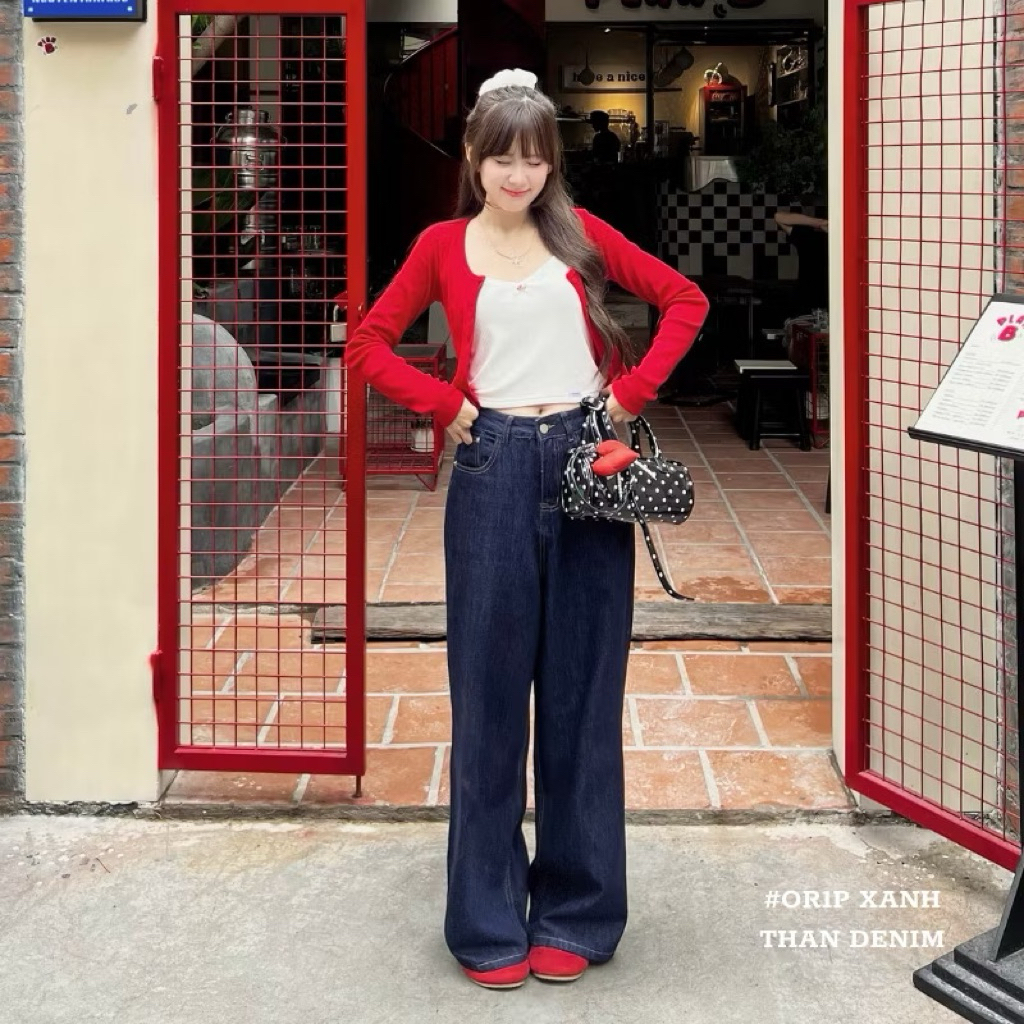 [PASS] Quần jean nữ ống rộng Meisy form xinh