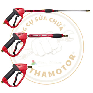 Súng rửa xe cao áp Lutian, súng xịt rửa xe áp lực cao, súng rửa xe áp suất đỏ dài 100cm