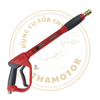 Súng rửa xe cao áp Lutian, súng xịt rửa xe áp lực cao, súng rửa xe áp suất đỏ dài 100cm