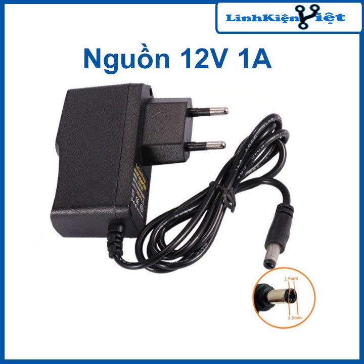Nguồn Adapter 12V-1A Jack DC 5.5*2.1mm