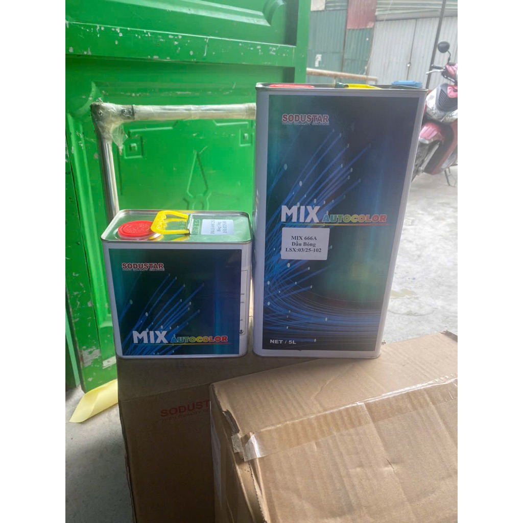 Dầu bóng 2k MIX 666AB cặp to ( 7,5L) ( ô tô - xe máy - gỗ)