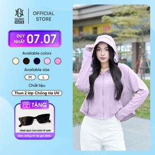  Áo Chống Nắng Nữ GUNO 2 Lớp Dáng Cánh Dơi Chống Tia UV Thoáng Khí Có Mũ Rộng Vành SP5 25AG44 