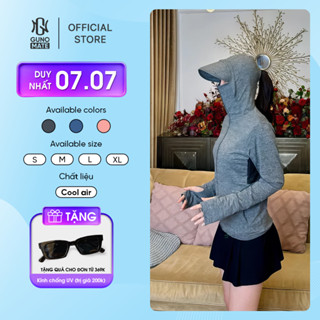  Áo Chống Nắng Nữ 2 Lớp GUNO COOL Áo Nắng Dáng Ngắn Chống Tia UV Lót Nách Lưới Thoáng Mát 25AG76 