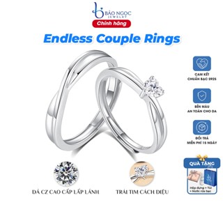 Nhẫn đôi bạc nam nữ S925 Endless Tình yêu vô tận, Nhẫn cặp quà tặng người yêu ý nghĩa - ND3018