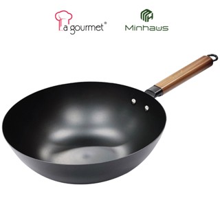 Chảo thép sâu lòng Hikaru đúc công nghệ mới La gourmet các kích thước, chống dính tự nhiên, bền bỉ an toàn