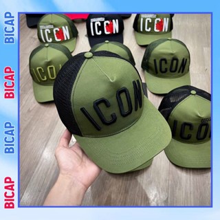 Mũ Lưỡi Trai DSQUARED2 ICON Khoá Nút Thời Trang Nam Nữ, nón kết kaki phối lưới DS2 icon CAP489.2