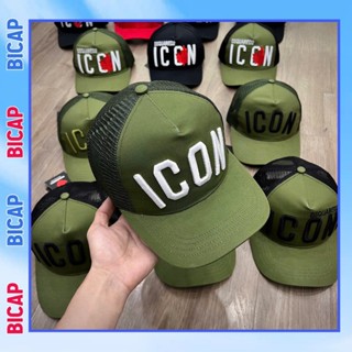 Mũ Lưỡi Trai DSQUARED2 ICON Khoá Nút Thời Trang Nam Nữ, nón kết kaki phối lưới DS2 CAP489.1