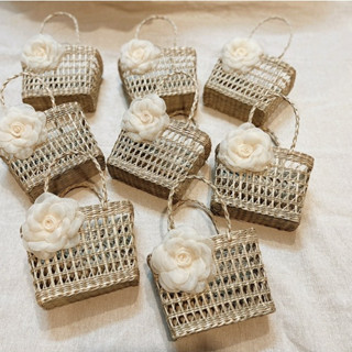  Túi cói cầm tay chụp ảnh đi biển đi chơi túi cói nhỏ nhắn cho bé cầm tay MATHIPDECOR 