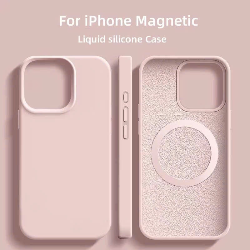 Ốp Lưng iPhone Từ Tính Lót Nhung Chống Bẩn Màu Pastel Bảo Vệ Camera - iP…