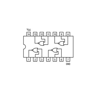 Chíp 74LS02 Quad 2-input NOR Gate DIP14