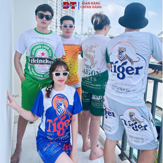 [Mã DOTHIEN30 giảm 30K đơn 50K] Sét bộ đồ mặc nhóm gia đình bia saigon, tiger, heineken, larue, bọt bia, sting, natra