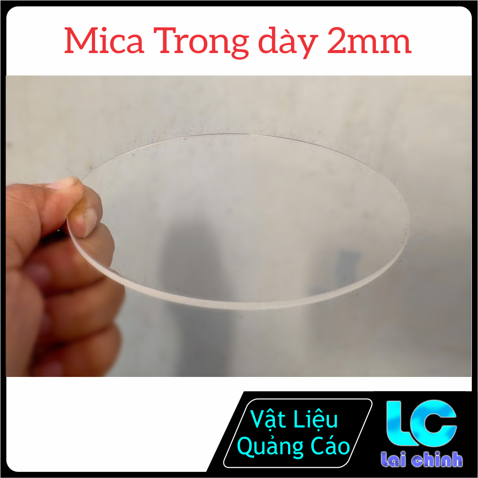 Mica trong, tròn, độ dày 2mm