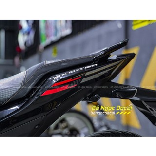 Tem rời đỏ dán xe EX155 Đen