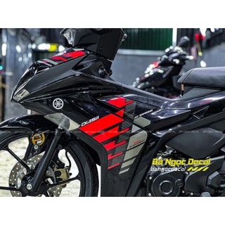 Tem rời đỏ dán xe EX155 Đen