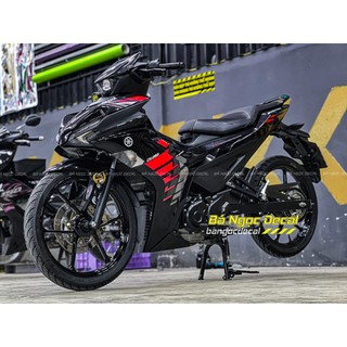 Tem rời đỏ dán xe EX155 Đen