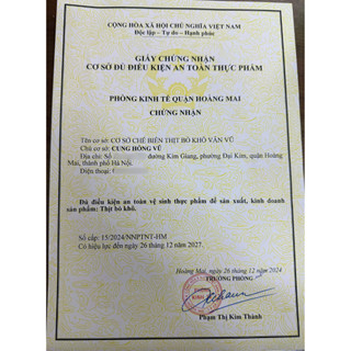 Bò khô Vân Vũ - Sợi - 500gram