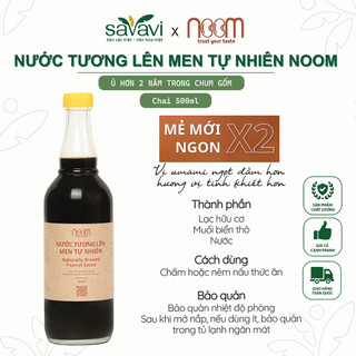 Nước tương lên men tự nhiên Noom làm từ lạc hữu cơ, muối biển và nước không chất phụ gia an toàn