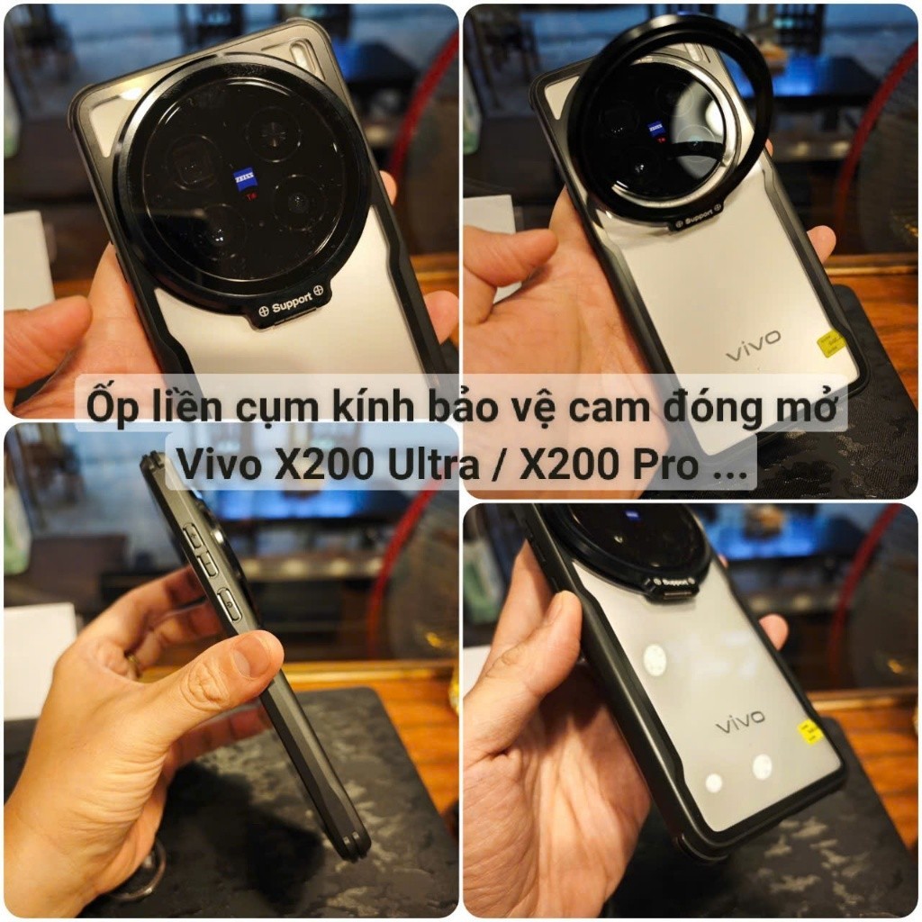 Ốp Lưng Full Viền Dẻo Cụm Kính Bảo Vệ Camera Vivo X300 Ultra X300S X300 Pro X300 X200 Ultra Pro Mini