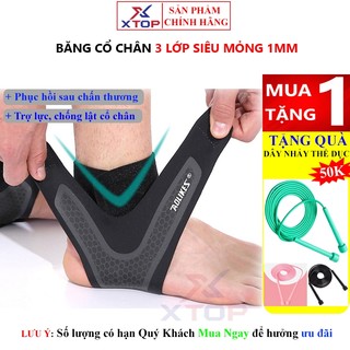   Tặng Dây Nhảy  Băng Cổ Chân Đai Quấn Bảo Vệ Mắt Cá Bó Cổ Chân Chính Hãng Aolikes Thể Thao 7130 