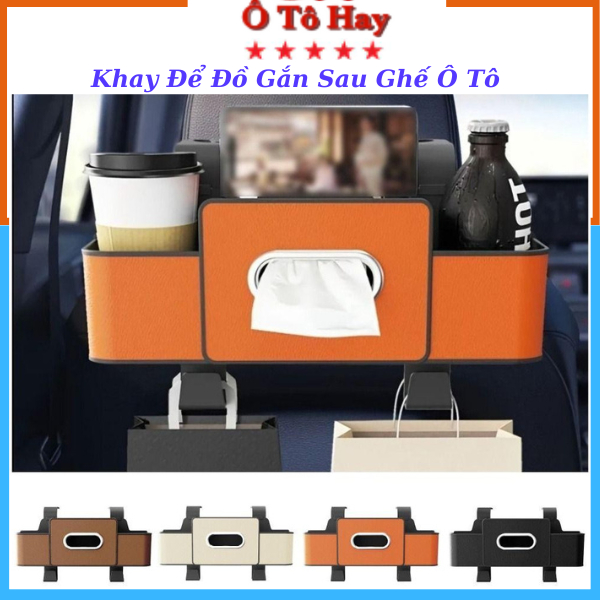 Hộp Đựng Đồ Ghế Sau Ô Tô Bọc Da Cao Cấp