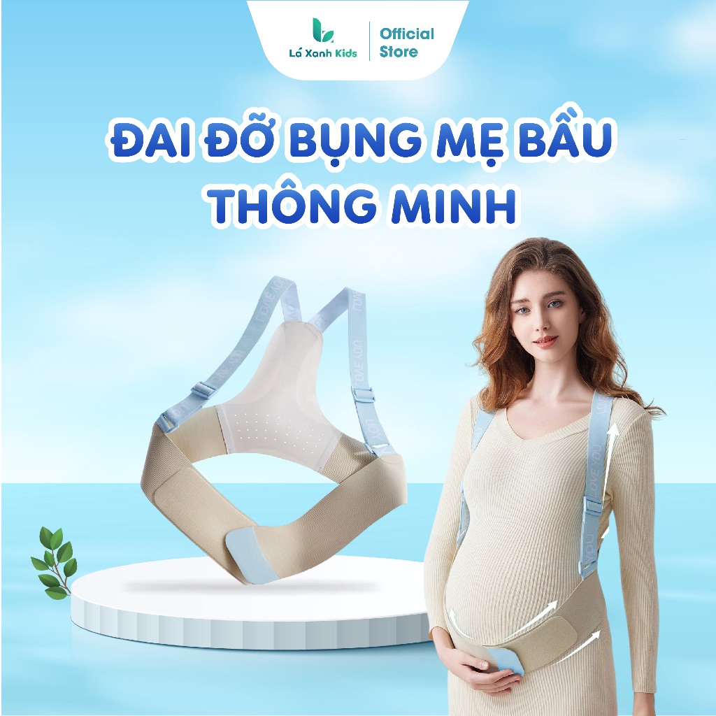 Đai Nâng Đỡ Bụng Bầu Thoáng Khí D02 LAXANH KIDS Có Dây Cao Cấp Co Giãn 4 Chiều Giảm Đau Lưng Rạn Bụng