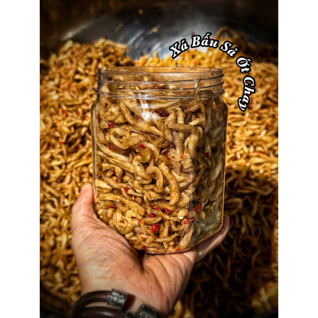 [500G] Xá Bấu Chay Xả Ớt Cay Thơm Giòn Ngon Món Chay Nhà Làm