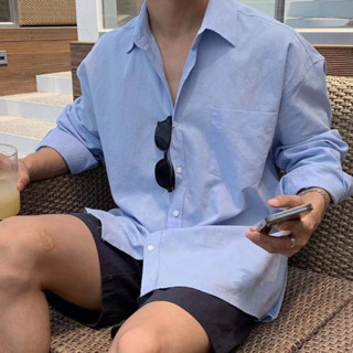 Áo Sơ Mi Nam Nữ Unisex Dài Tay Vải Oxford Dày Dặn Thấm Hút Tốt, Áo Đôi Form Oversize HALLEY A13