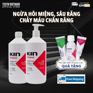 Nước Súc Miệng Kin Gingival 1000ML, Ngăn Ngừa Viêm Nướu Nha Chu, Hôi Miệng, Chảy Máu Chân Răng