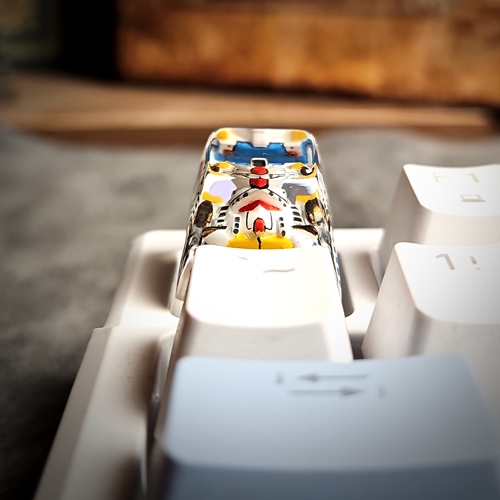 Gundam v2 1U keycap, keycap artisan, keycap artisan, Gundam keycap, keycap Gundam, phím Gundam