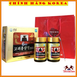 Cao Hồng Sâm 365 Hàn Quốc Chính Hãng Hộp 2 lọ x 240gr