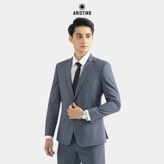 Áo Khoác Suits Nam Aristino thiết kế lịch lãm với 2 khuy cài, 4 khuy tay áo, 2 đường xẻ tà - ASJ00203
