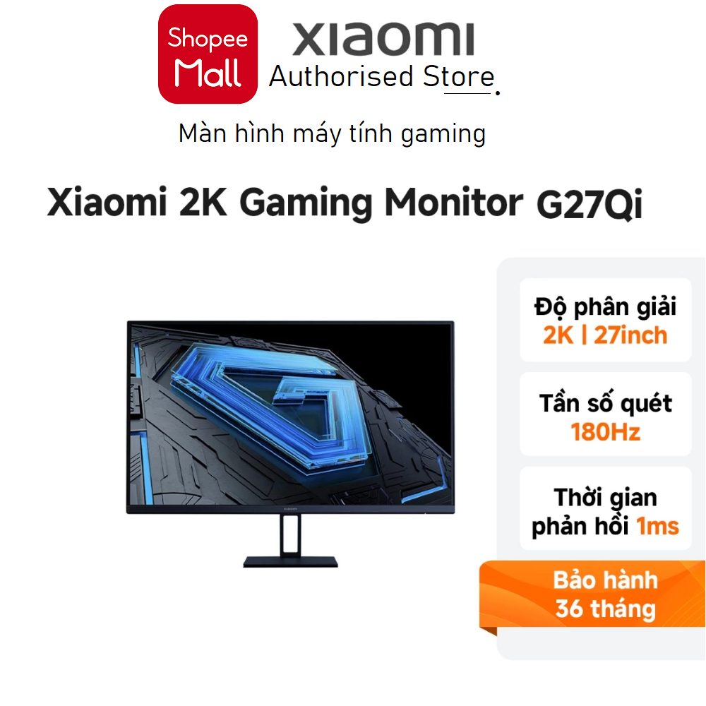 Màn hình máy tính Xiaomi Gaming G27Qi 2K(2560x1440p) 1ms/180Hz ( ELA5593EU ) - Hàng chính hãng