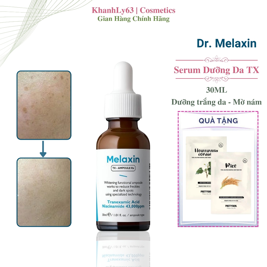Dr Melaxin, serum dr melaxin, serum nám TX, tinh chất dưỡng trắng da, mờ nám, dưỡng ẩm 30ml