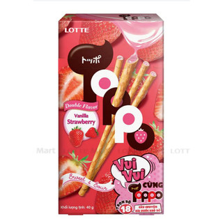 Bánh Que Toppo Nhân Socola/ Kem Dâu/ Socola Hương Cacao Hộp 40G