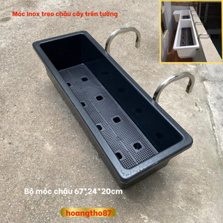 Bộ móc chậu cây treo tường, giá treo chậu trồng cây thông minh cho thành tường hoangtho87