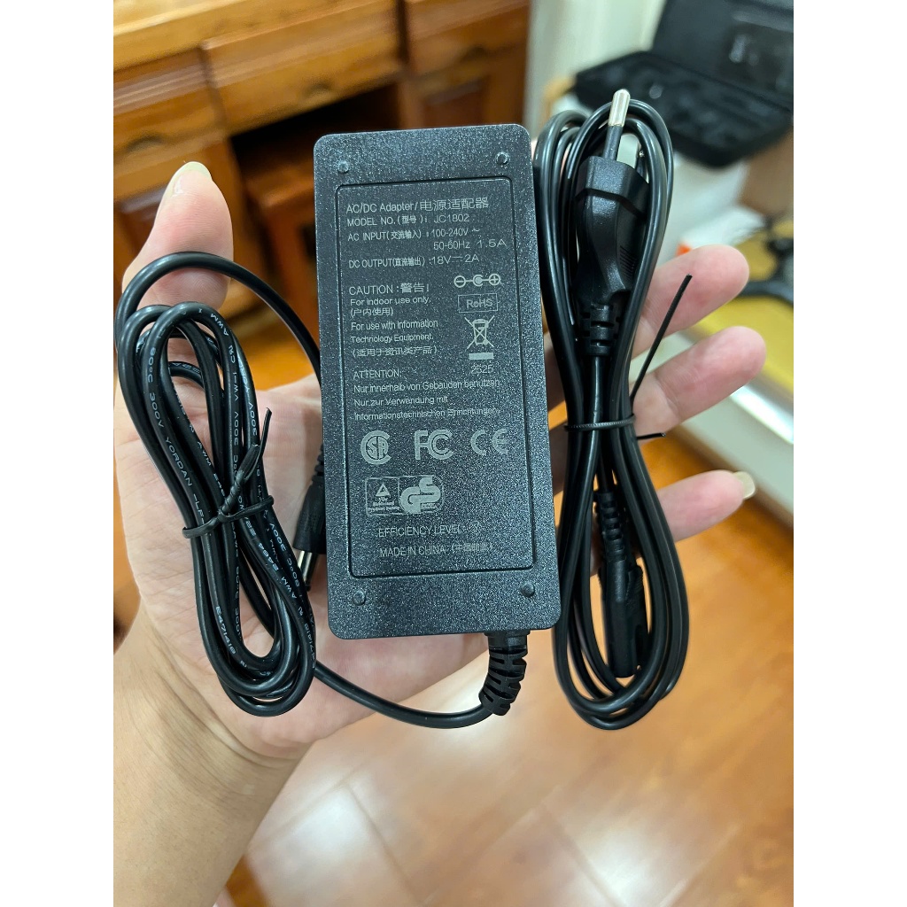 🔌 Adapter Nguồn 18V 2A – Chất lượng cao, an toàn tuyệt đối