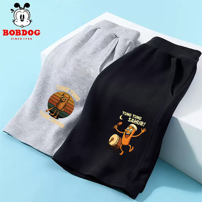 Quần đùi bé trai BOBDOG chất da cá cạp chun co dãn in hình TUNG TUNG TUNG cho bé