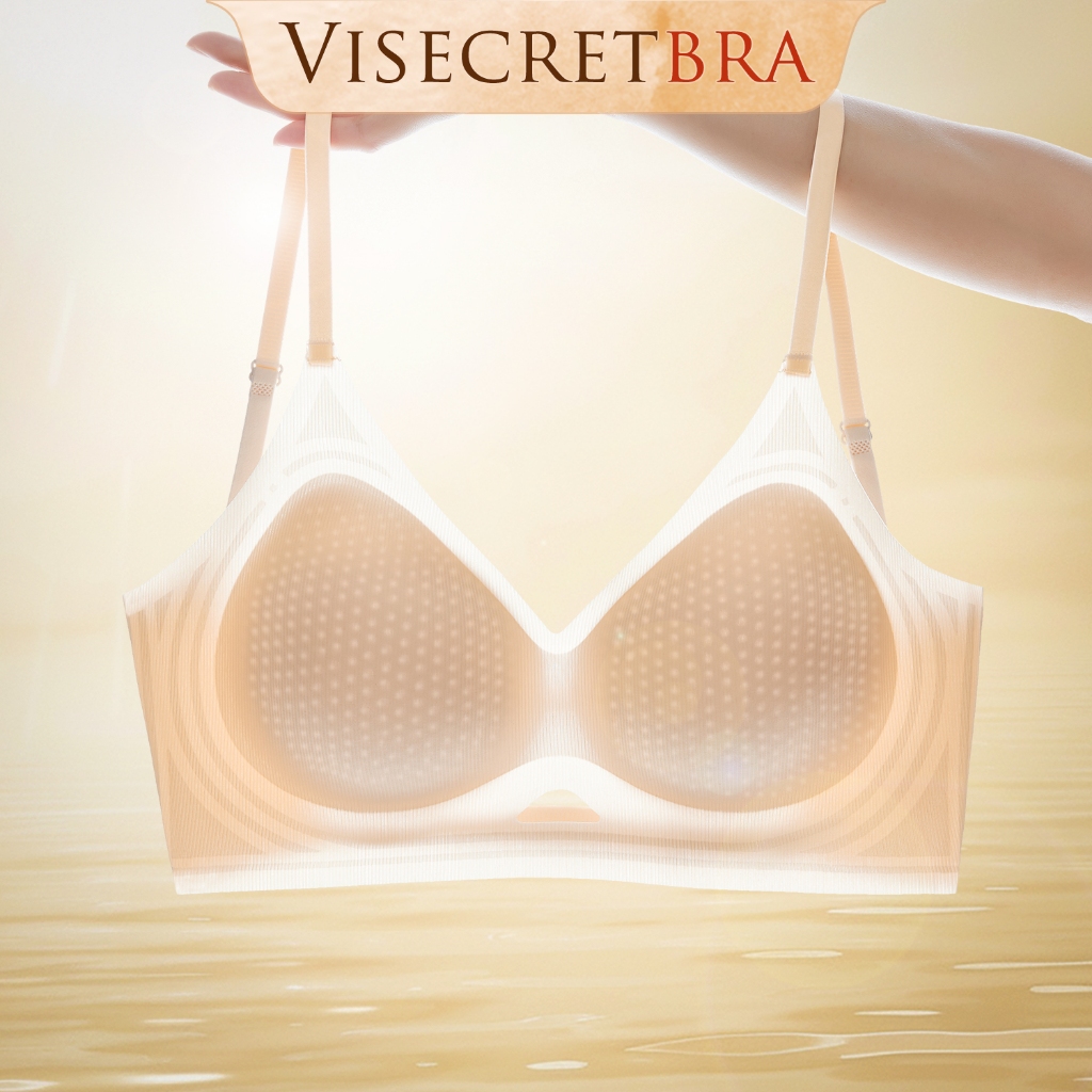 Áo Ngực Áo Lót Bra Visecret Bra Su Đệm Dày Mút 3CM Nâng Ngực Không Lộ Viền Không Gọng Hở Lưng Thoáng Mát -- 240856