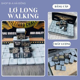   Hộp 144 viên  Lơ Bida Xám Long Walking – Phấn Bi-A Cao Cấp Mịn Ít Bụi Không Bở – Lơ Đánh Bida Chuyên Nghiệp 