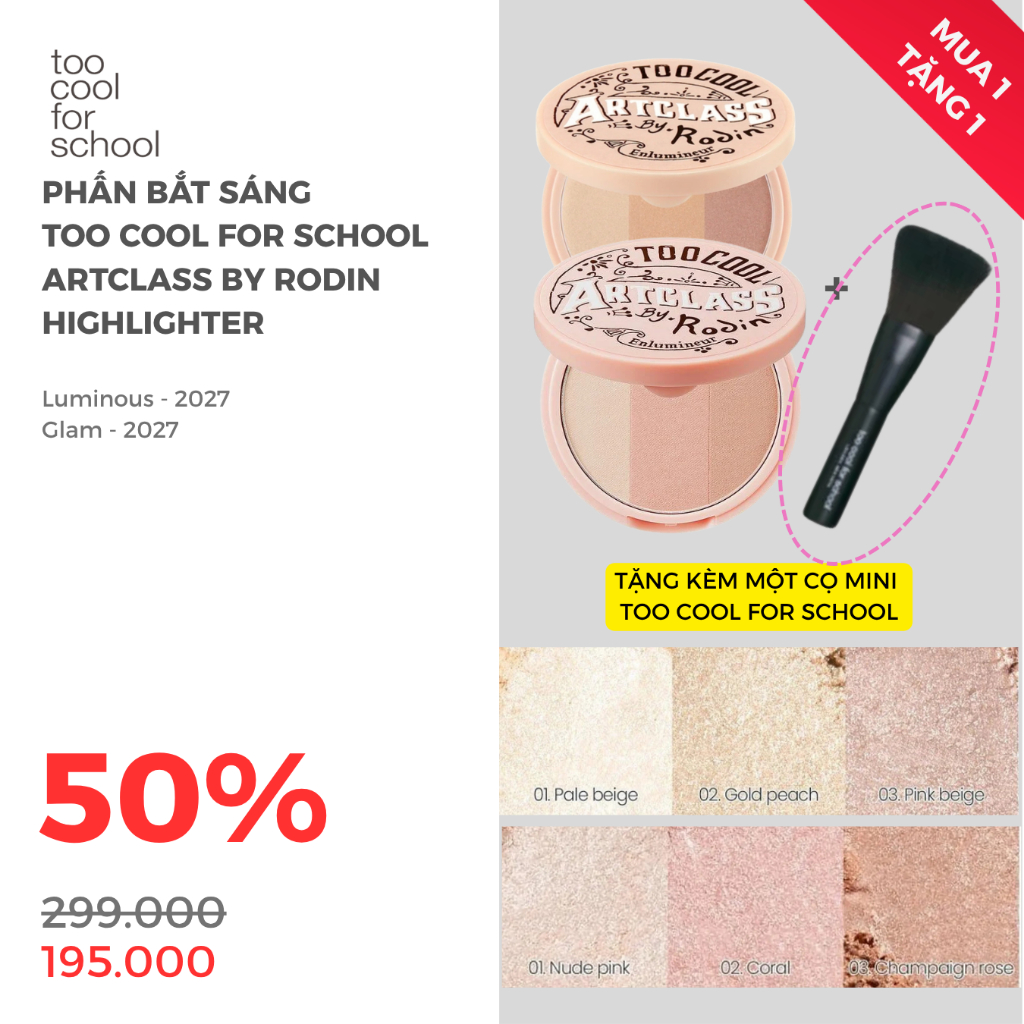 Phấn má hồng / tạo khối Too Cool By Rodin Blusher/ Shading | BigBuy360 - bigbuy360.vn