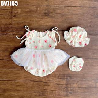 Set Body Váy Hoa Nhí Phối Ren Cho Bé Gái Sơ Sinh 1 2 Tuổi MINTSCLOSET - BV7177