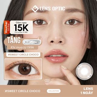Kính áp tròng 1 ngày LENSGRAPHY màu SWEETCIRCLE CHOCO – Lens màu nâu tự nhiên, khoá ẩm - LENS OPTIC