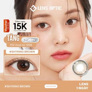 Kính áp tròng 1 ngày LENSGRAPHY Shyring Brown – Lens màu nâu tự nhiên, đeo êm, có độ cận- LENS OPTIC