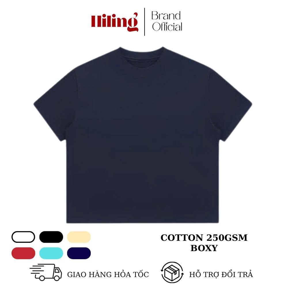 Áo Thun Trơn FORM BOXY HILING T-Shirt Boxy Chất Cotton230- 250gsm Thoáng Mát Phong Cách Trẻ Trung Năng Động | BigBuy360 - bigbuy360.vn